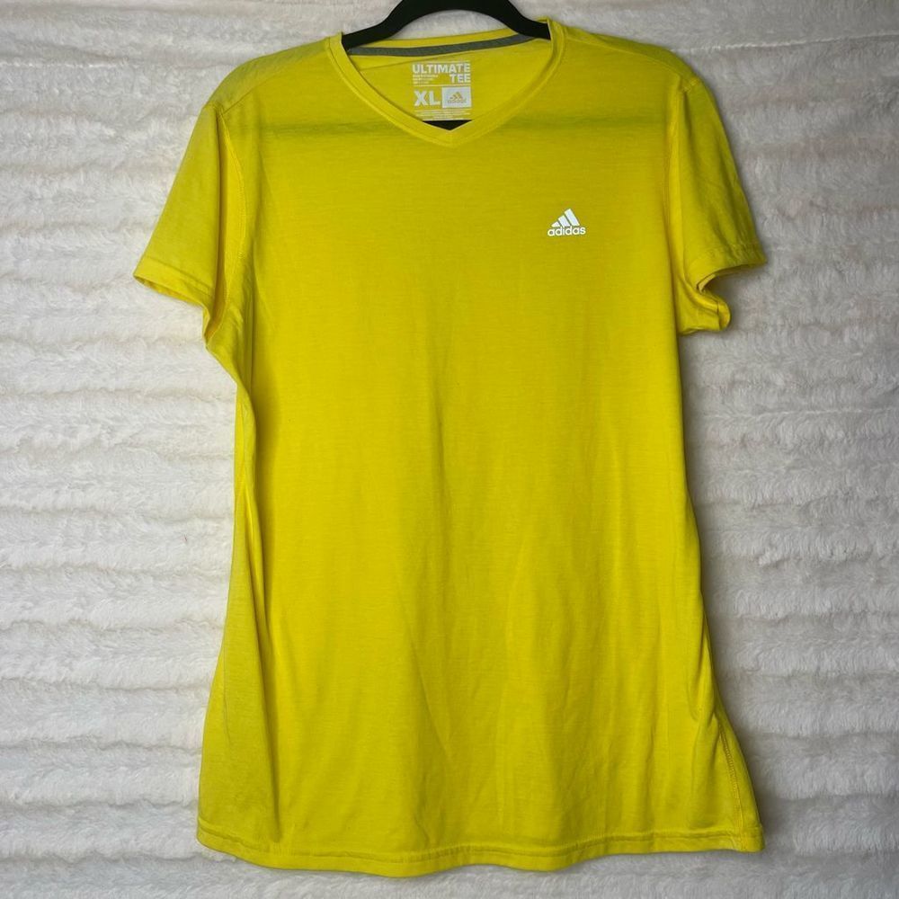 ✨ Adidas Ultimate Tee XL bright yellow EUC